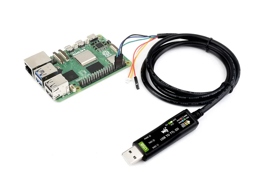 اتصال به GPIO برد رزبری پای مبدل USB به TTL صنعتی دیباگ رزبری پای مدل D