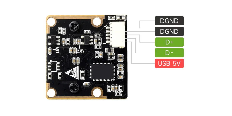 پین‌های دوربین 5 مگاپیکسل USB با سنسور IMX335