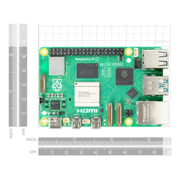 اندازه برد رزبری‌پای 5 رم 8 گیگابایت